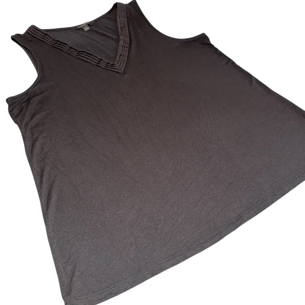 Banana Republic Sleeveless V-Neck Tank Top | Size Large | Black